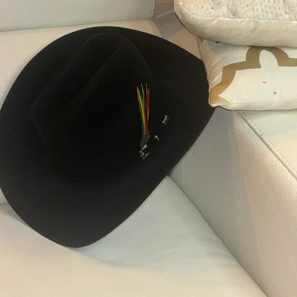 Resistol Black gold 20X Beaver Self-Conforming Cowboy Hat, Size 6 1/2 Black - Picture 9 of 11